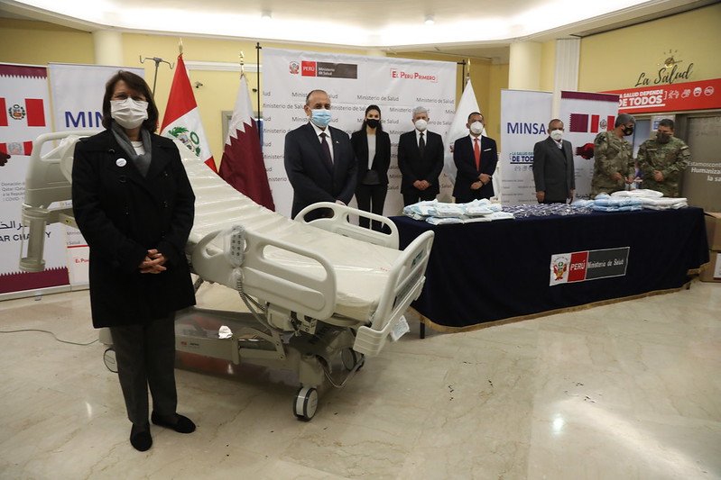  Qatar dona equipos de protección y camas UCI al Minsa y al Mindef