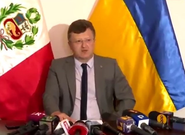 El encargado de negocios de Ucrania en Perú, Rostylav Yavorivsky